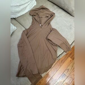 Women's Brown Hooded Jacket